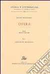 Opera. Vol. 1: Catalogo dei manoscritti libro
