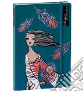 Taccuino bobbypin a righe 16x24 piuma blu scrittura