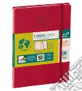 Taccuino equology a righe 16x24 rosso ciliegia scrittura