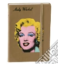 Taccuino andy warhol a righe 10x15 marilyn oro scrittura